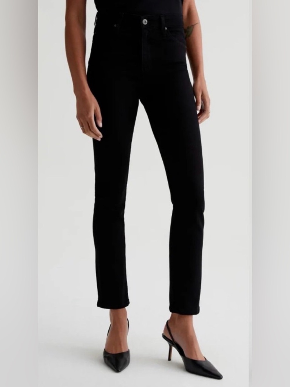 AG Adriano Goldschmied Mari High Rise Slim Straight Velvet Jeans